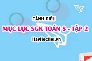 Mục lục SGK Toán 8 tập 2 Cánh diều - Lý thuyết và bài tập Toán 8 tập 2 Cánh diều